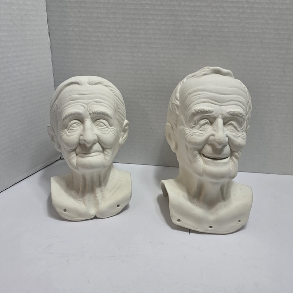 William Wallace JR Other - Elegant Cream Bust Sculpture Pair